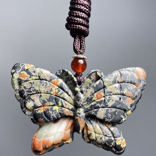 正宗洛阳梅花玉平安牌男女颈饰吊坠车挂原矿安山梅花玉送人自留