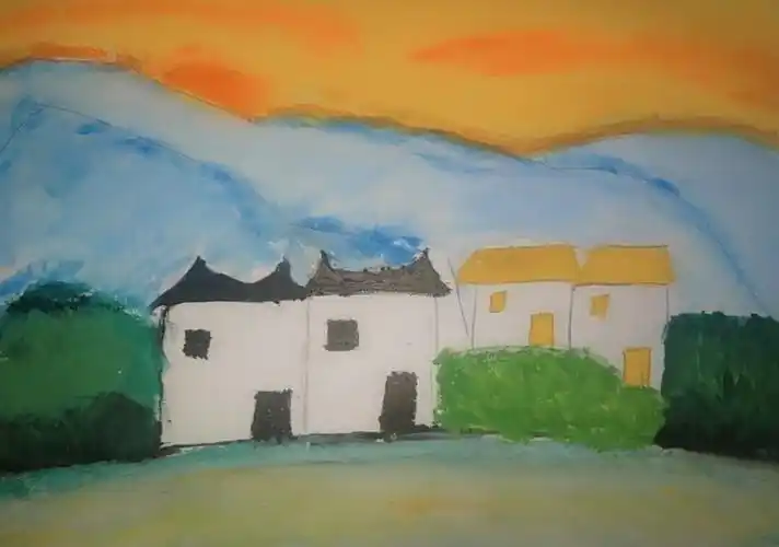 新世纪学校七年级学生"停课不停学"优秀美术作业展——《画家乡的风景