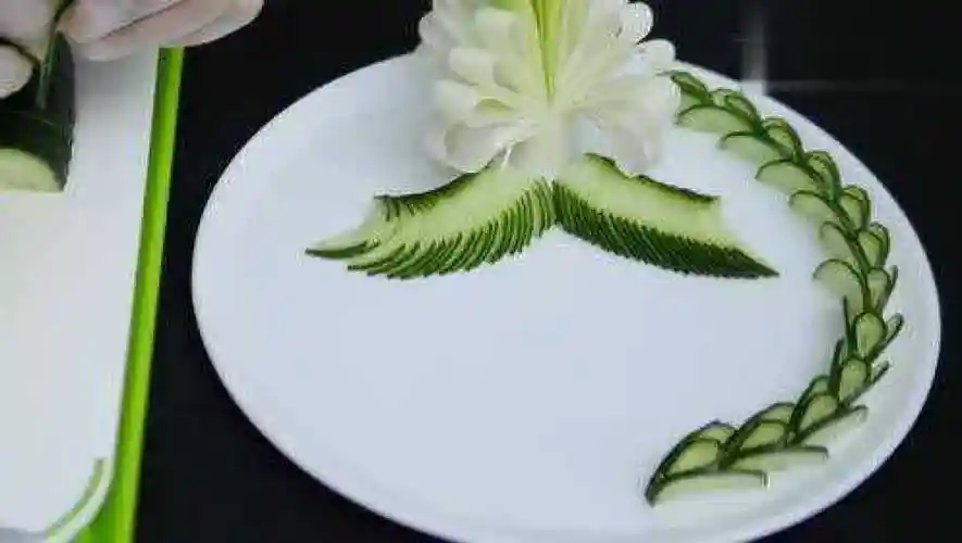 菜品装饰教你家常蔬菜摆盘花样一眼看过去美不胜收