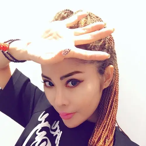 辫子姐脏辫油头渐变黑人烫