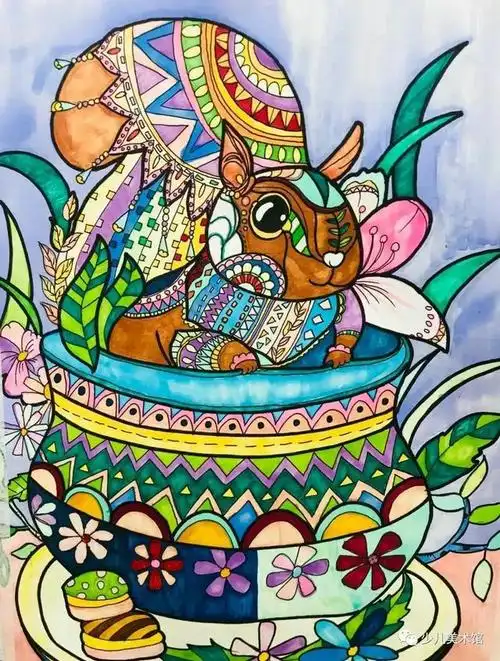 精选54张创意少儿绘画装饰线描优秀范画让孩子轻松上手