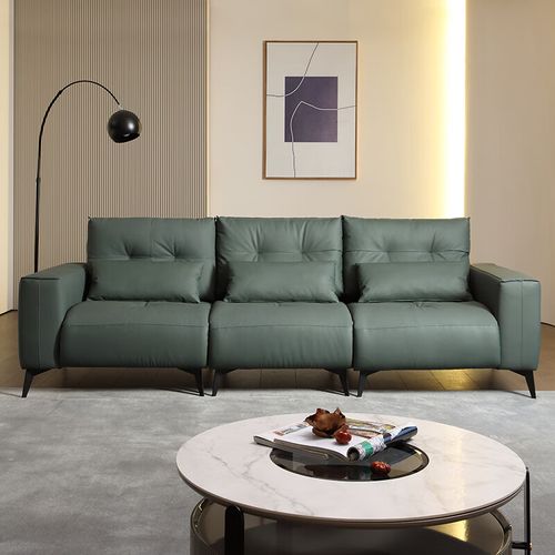 缦宛木库斯真皮沙发 库斯家具 意式极简沙发头层牛皮北欧简约现代轻奢