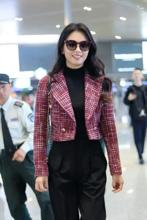 刘涛冬日小香风出发长沙