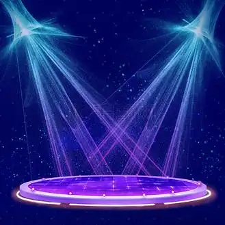 蓝色大气的舞台设计背景