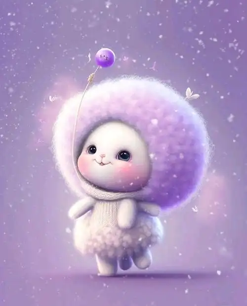 紫色系列的小兔兔好像也不错哦,这么软萌可爱的小兔兔.带回家过年吧!