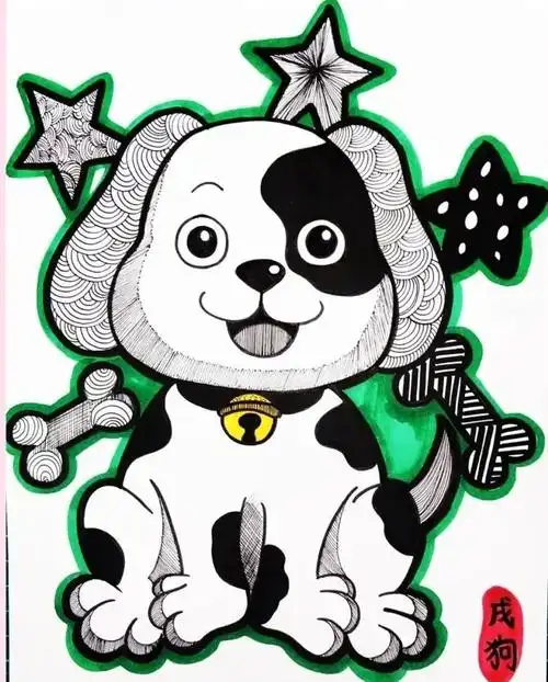 装饰线描合集 | 黑白线条与绚丽色彩的自然搭配,成就一幅幅精美的儿童