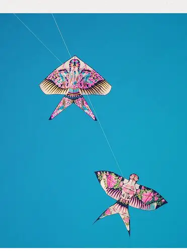 风筝新款沙燕烫金儿童风筝微风易飞成人大型新款初学者带线轮 2.