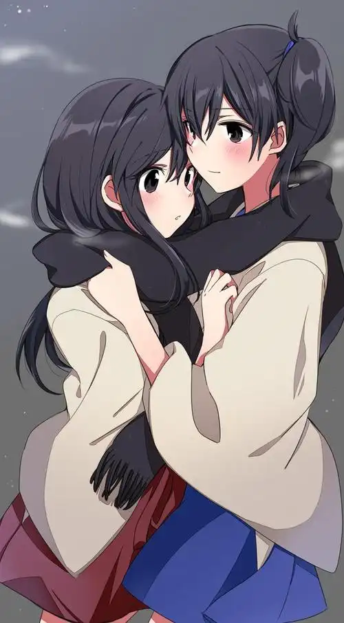 pixiv,让心灵也更加接近,双人围巾插画特辑,壁纸