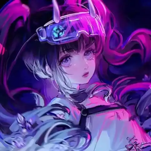 紫色系甜酷女孩头像分享