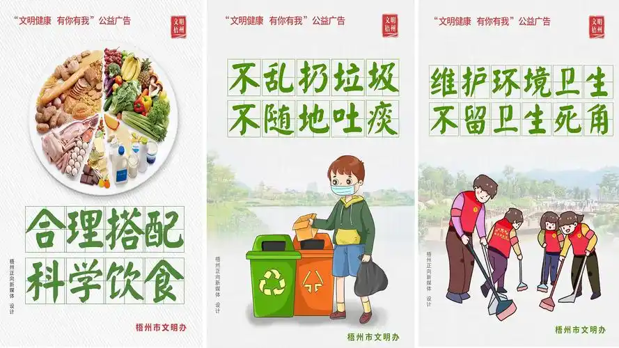 "文明健康,有你有我"公益广告宣传