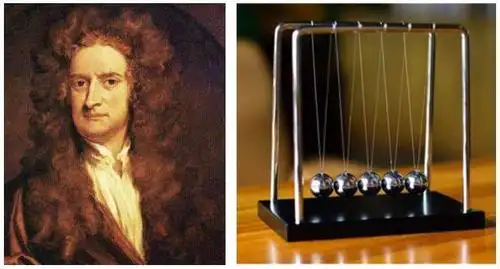 牛顿与碰撞定律 图片来源:百度