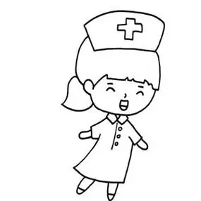 抗击疫情白衣天使简笔画步骤