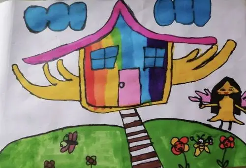 东康新教育学校— 三年级美术 《彩色的梦》课程作业展示