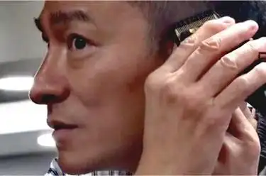 在鲁豫的一档电视节目中,看到刘德华给自己理发,三下五除二很容易,也