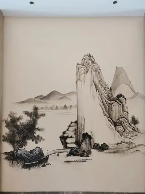 山水墙绘