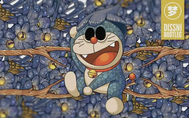 旧物改造丨丙烯马克笔的使用技巧. 主题哆啦a梦&蓝雪花