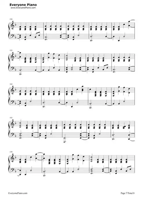 the scientist-coldplay五线谱预览7