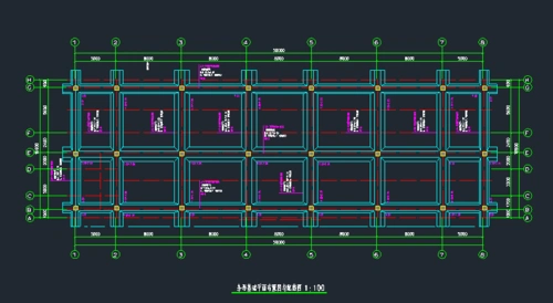 3层独立 条形基础钢筋混凝土框架结构施工图