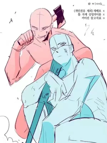 【绘画参考】"ji"情满满的双人互动姿势参考!男生也好甜啊