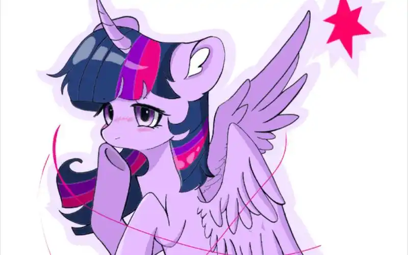 画了一只紫悦【绘画过程】