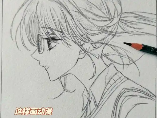 这样画动漫女孩侧脸简单不