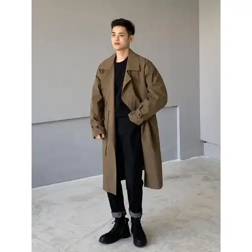 男士风衣中长款