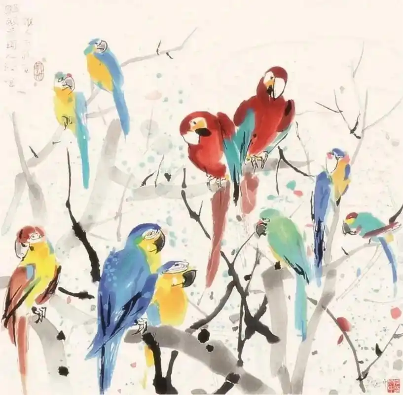 吴冠中的水墨水彩画,寥寥几笔,自见风采.