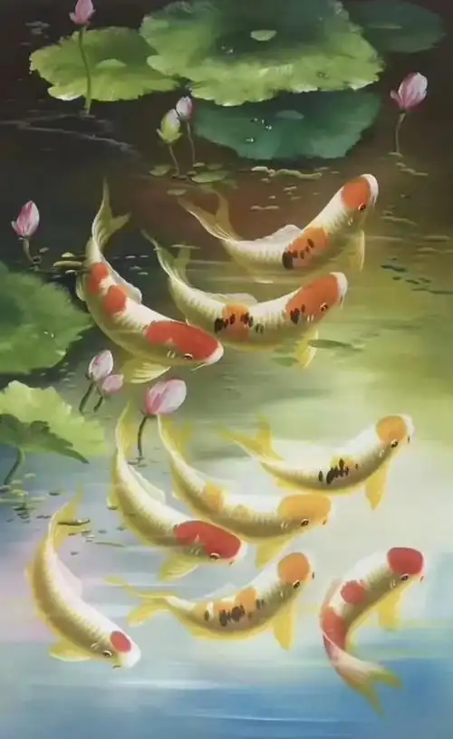 九鱼聚财吉祥图 愿所有的厄运转好运(4)