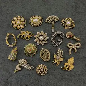 复古胸针女宫廷巴洛克