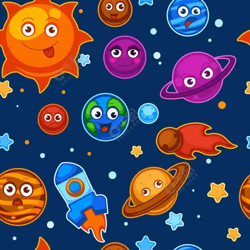 太阳系行星太阳在银河宇宙字符矢量地球和月球海王星和火星太阳光线的