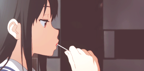 动漫gif:不敢正视你的眼睛是怕我每个眼神都在表白_空间素材吧_百度