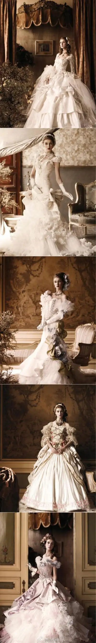 华丽宫廷浪漫的婚纱款,浓郁的欧式宫廷风格,古典风范!