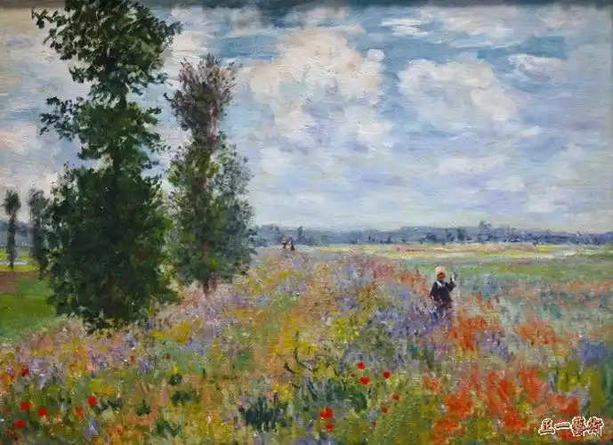 阿让特伊附近的罂粟田(莫奈 油画)