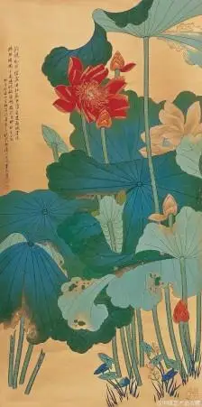 【 张大千 《君子之风》 】 张大千先生擅长画荷花,早年多水墨写意