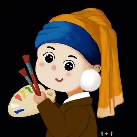 戴珍珠耳环的少女搞笑头像