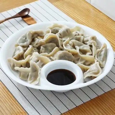 小吃盘醋家用碟带沥水饺餐碟子盘盘双层塑料创意盘饺子圆形碟蘸酱