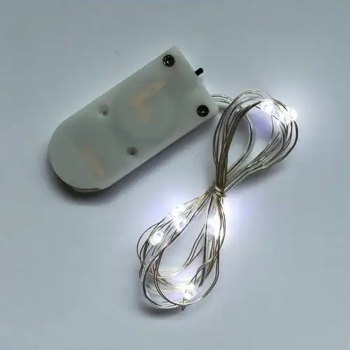 【10个】led纽扣电池铜线灯串暖白灯彩灯创意生日蛋糕装饰灯布置