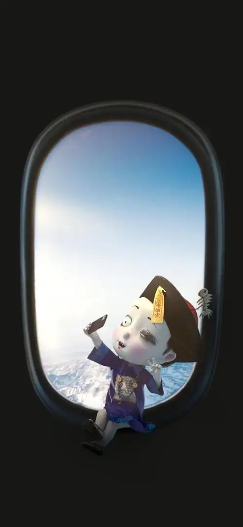 僵小鱼可爱卡通手绘手机壁纸