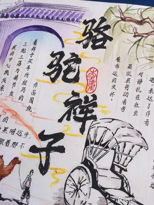 《骆驼祥子》手抄报