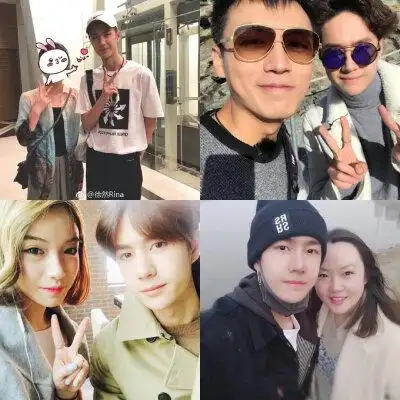 王一博跟人合照