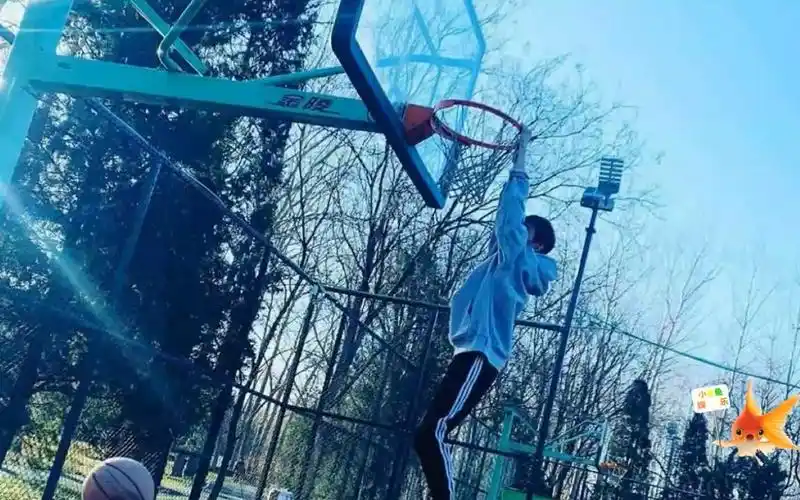 王源愚人节晒灌篮照,展示超强弹跳力,笑称北京的下午打球就是爽