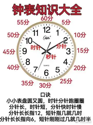 时针,分针,秒针的认识  认识表盘及换算  认识整点,半点  推算时间