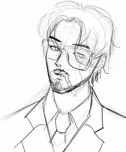 灵感来了快速摸一个胡子颓废大叔有参考