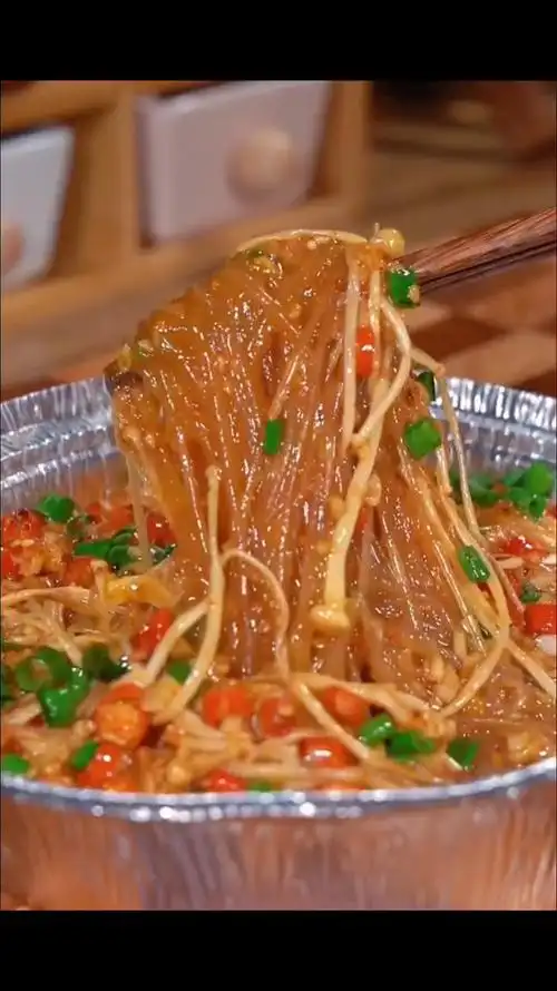 锡纸粉丝金针菇几分钟搞定好吃到没朋友