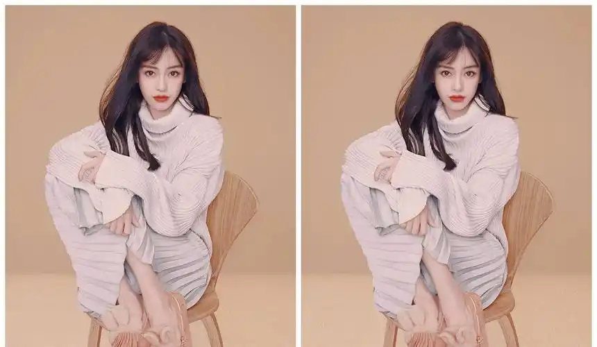 baby日系刘海假睫毛旧照流露未修图下的双腿过分真实了