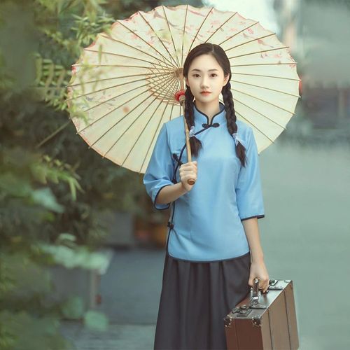 民国学生装五四青年中山装运动会开幕式班服合唱表演服民国风女装