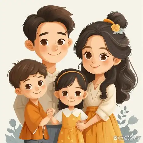 亲子头像 | 一家四口儿女双全  亲子头像,一家四口儿女双全全家福