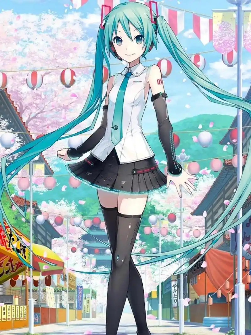 初音未来图片108 最后两张我前发过,但是没有现在发的这个清楚.