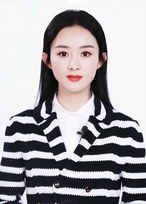 赵丽颖黑西装证件照##赵丽颖气质好绝
