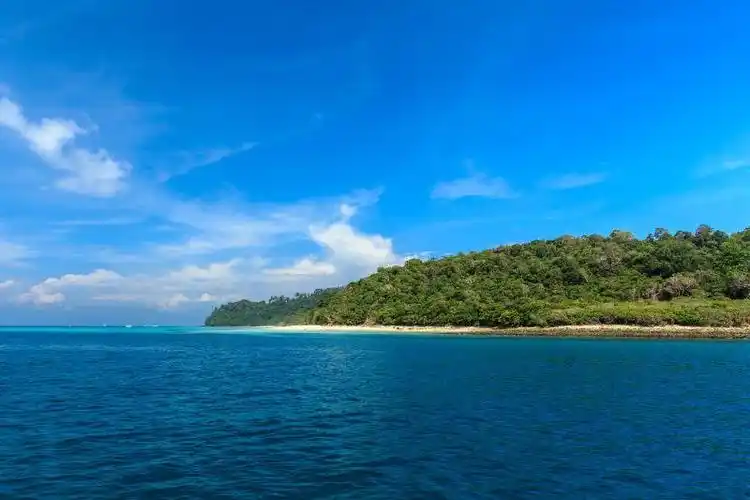 石头沙滩和热带海洋